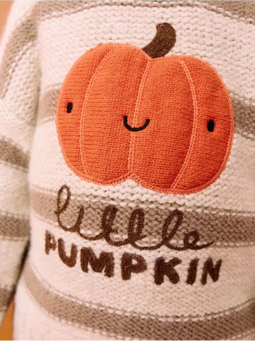 NWT NEXT Stripe Pumpkin Knit Sweater Neutral 2-3 YRS, 5-6 YRS, 6-7 YRS 🎃